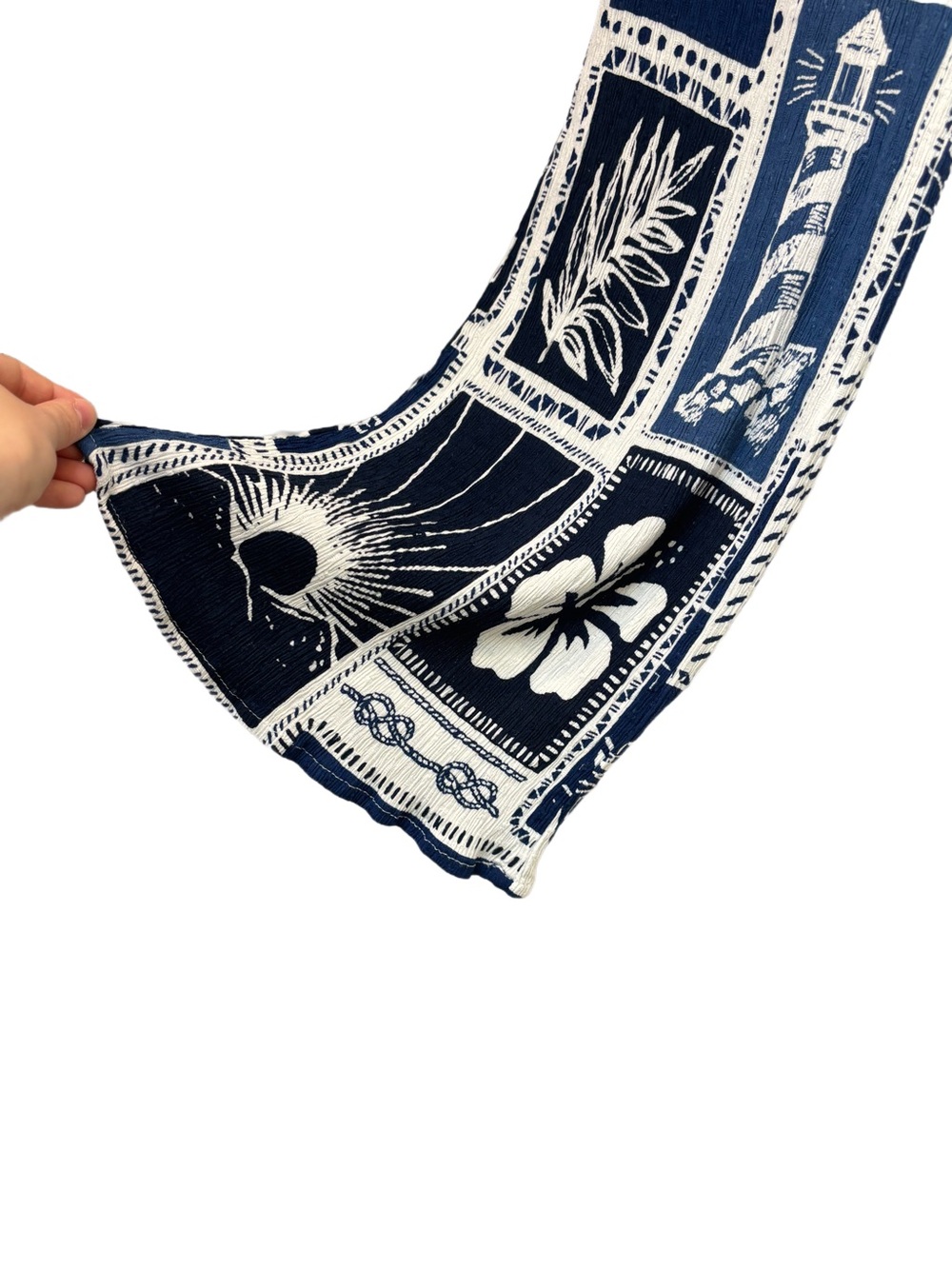 Calypso St. Barth nautical wide leg beach pants, navy blue & white ⚓️ - Picture 2 of 6